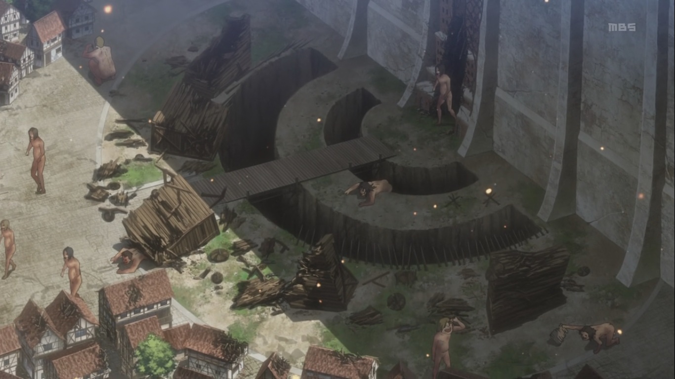 Атака титанов город Шиганшина ворота