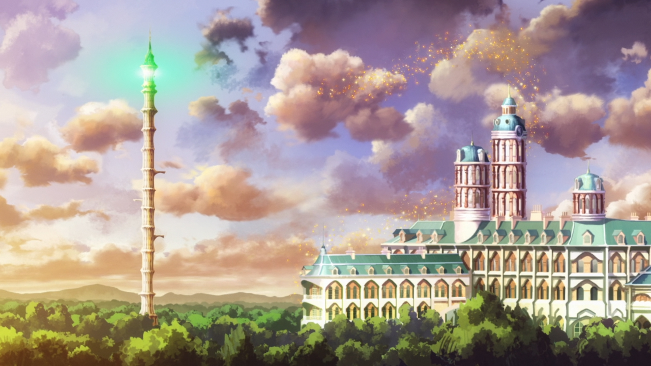 Академия магии аниме здание