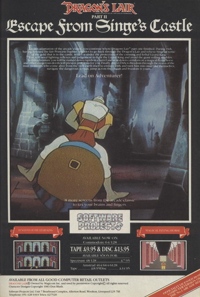 Dragon's Lair II: Escape from Singe's Castle, постер № 4
