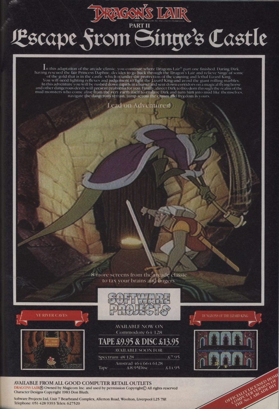 Dragon's Lair II: Escape from Singe's Castle, постер № 6