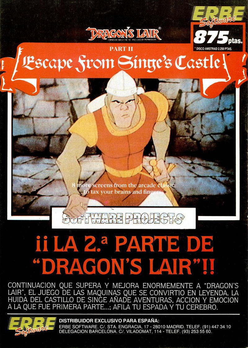 Dragon's Lair II: Escape from Singe's Castle, постер № 8