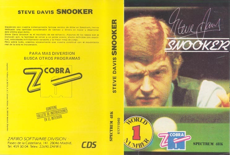 Steve Davis Snooker, постер № 3
