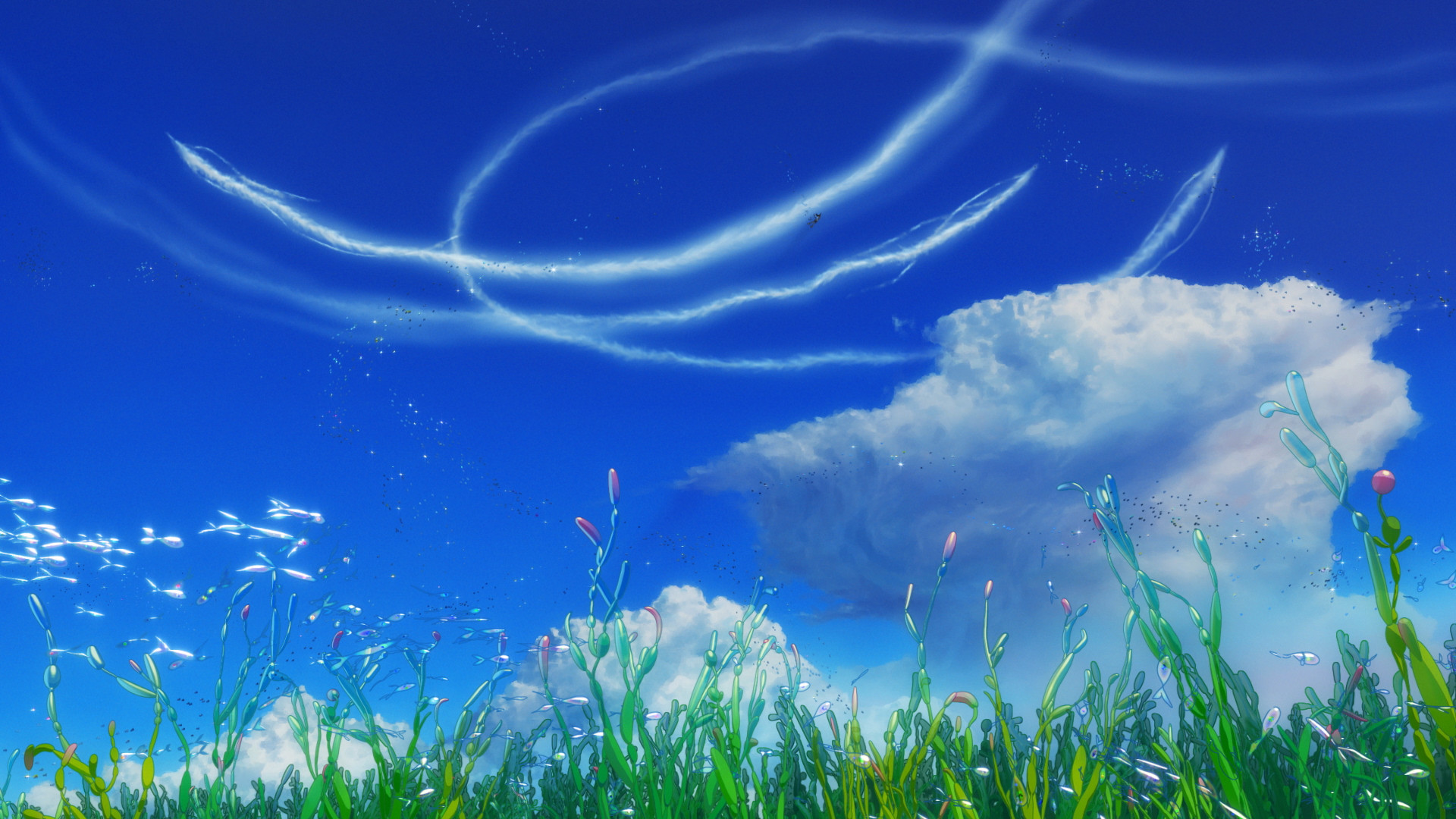 Пейзажи из аниме дитя погоды