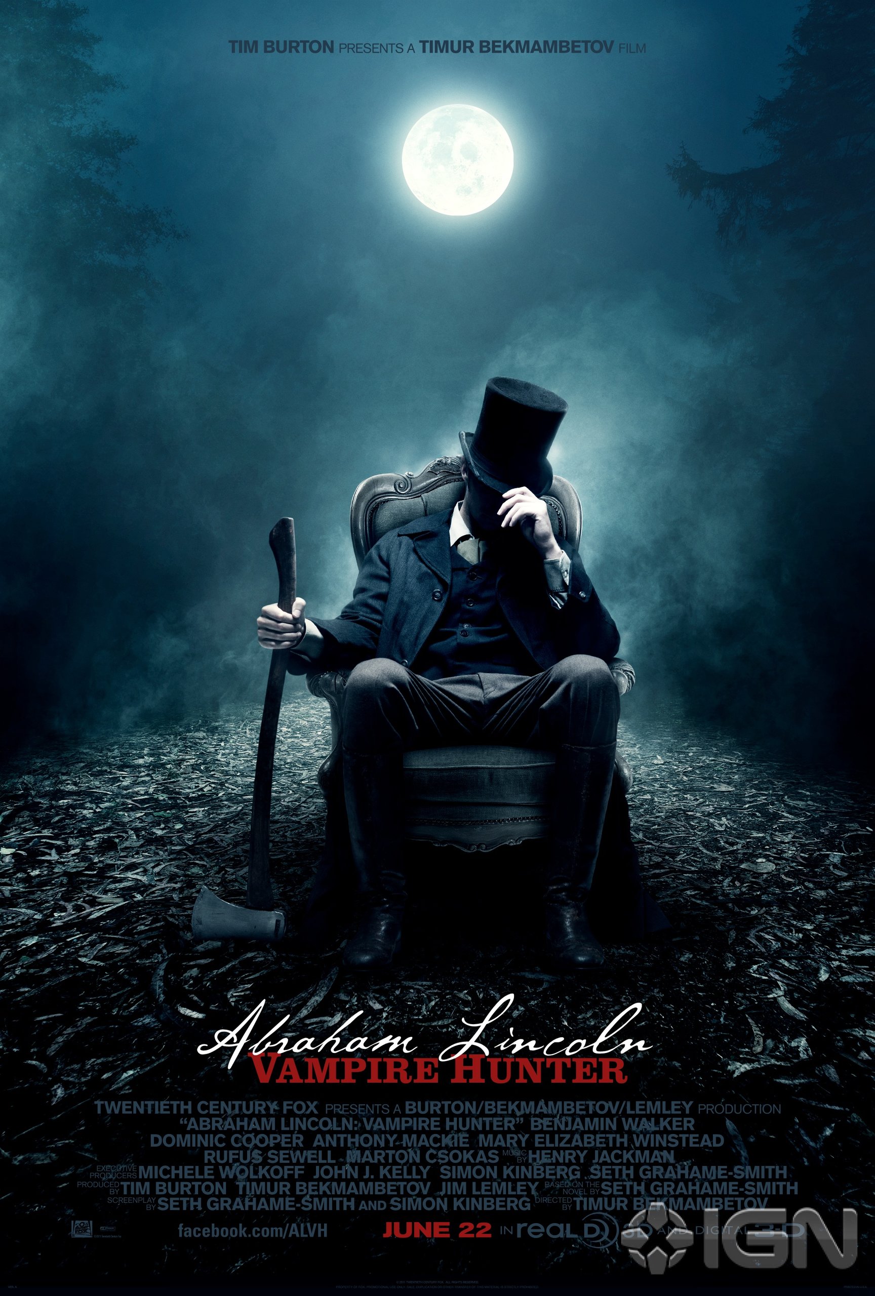 Президент Линкольн: Охотник на вампиров, постер № 1