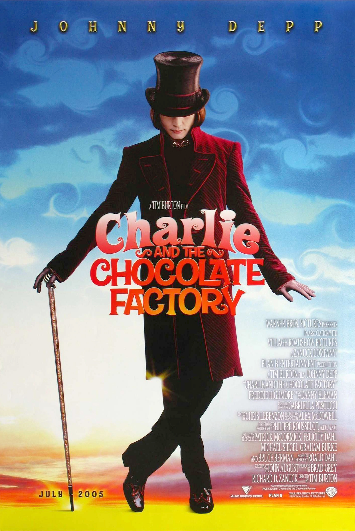 Чарли и шоколадная фабрика, постер № 1