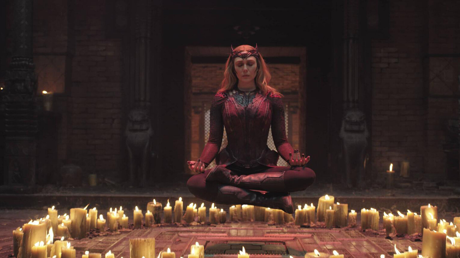 Scarlet witch meditating