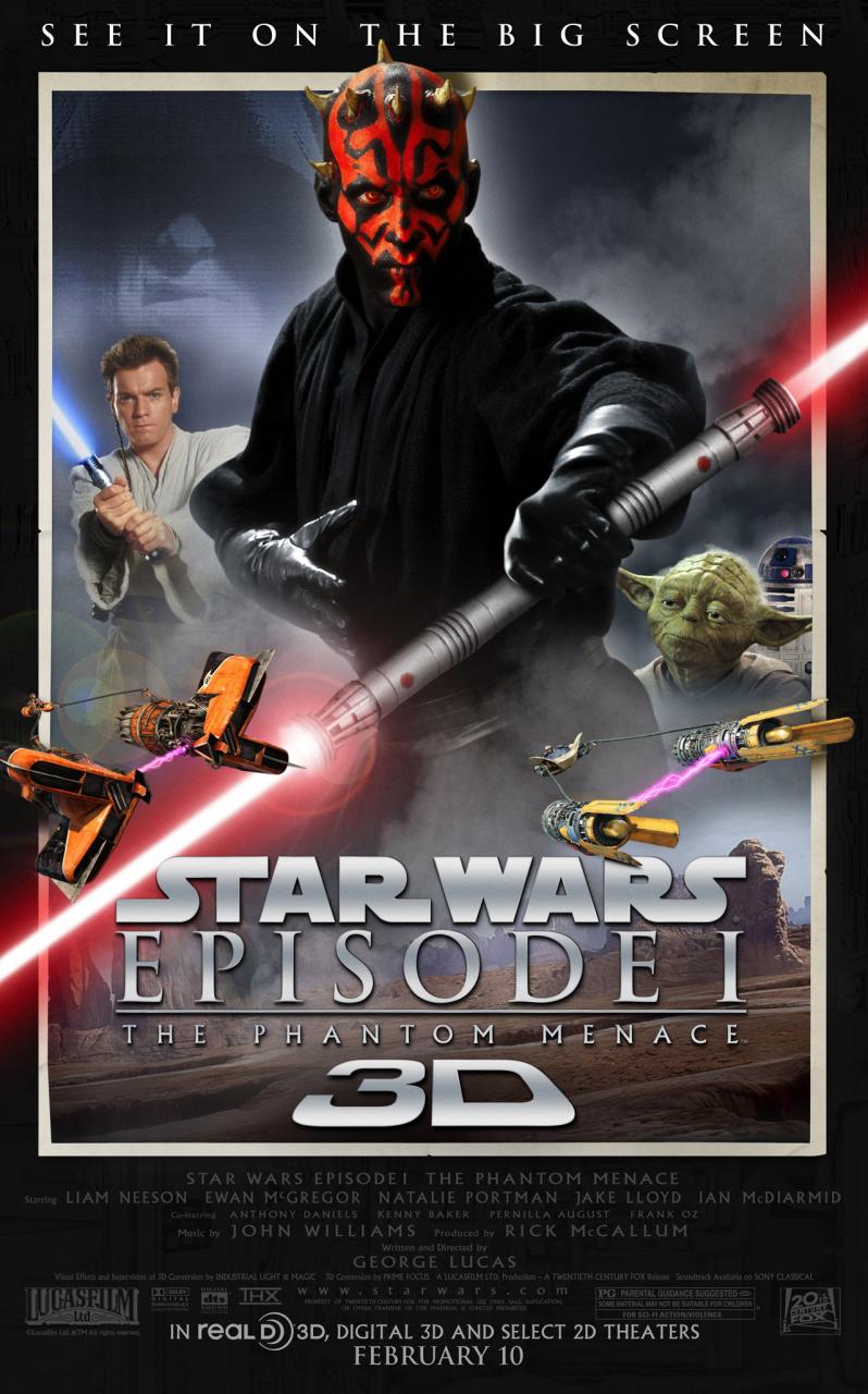 Звёздные войны: Эпизод I — Скрытая угроза 3D, постер № 1